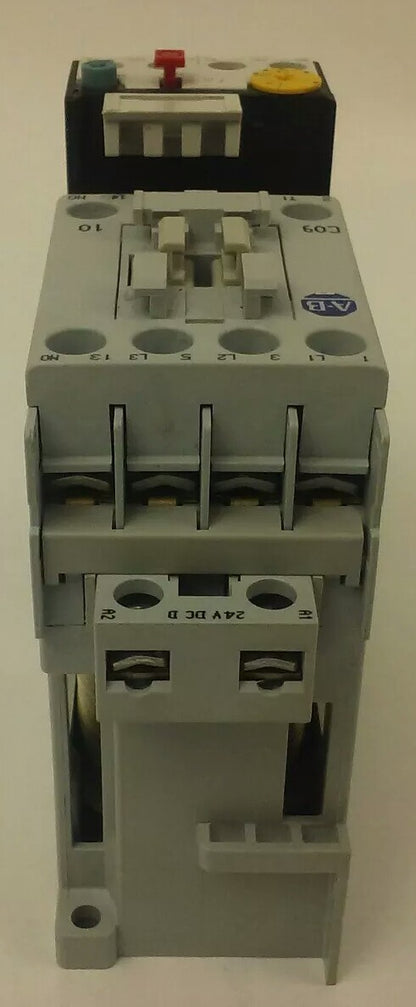 ALLEN BRADLEY 100-C09D*10 SER. A,CONTACTOR,3PH,600V,25A,24VDC COIL ,W/ 193-TAB10