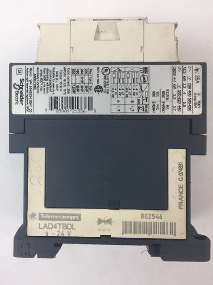 TELEMECANIQUE LC1D09BD CONTACTOR 24 VDC LAD4TBDL 5-24V