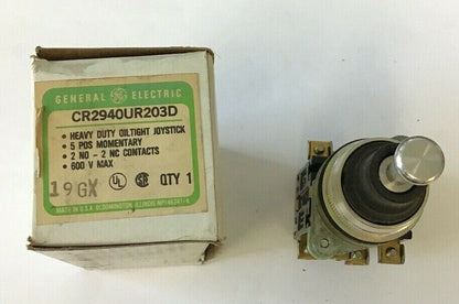 GENERAL ELECTRIC CR290UR203D OILTIGHT JOYSTICK 5POS. MOM. 2NO-2NC 600V