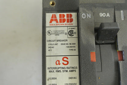 ABB ESB23090L CIRCUIT BREAKER 240V, 90A, 3-POLE - NEW SURPLUS