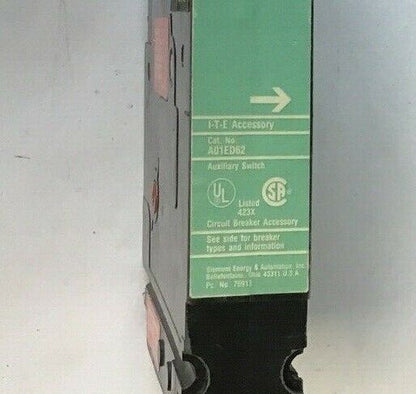 ITE A01ED62 AUXILIARY SWITCH  250V 60HZ 15A 1/3HP