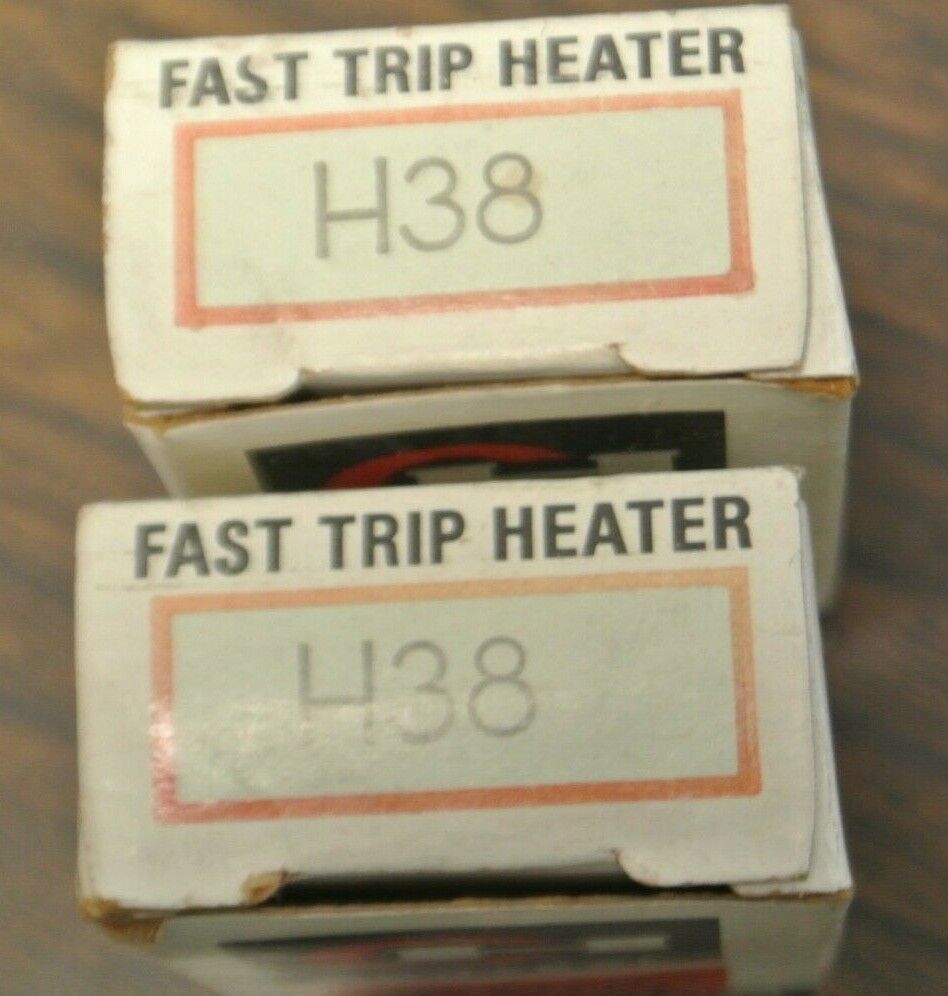 LOT of 2 / CUTLER-HAMMER H38 THERMAL OVERLOAD HEATER ELEMENT / NEW SURPLUIS