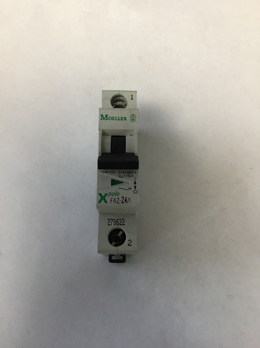 MOELLER FAZ-Z4/1 CIRCUIT BREAKER 240VAC/415V 1POLE (LOT OF 4)