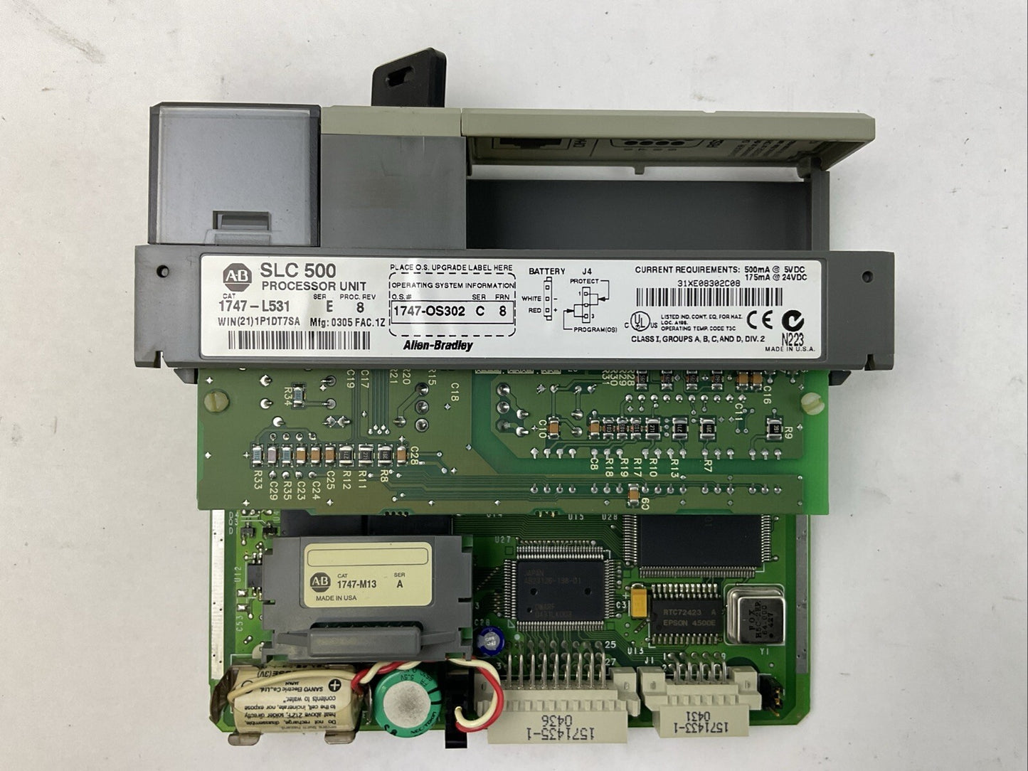 ALLEN BRADLEY 1747-L531 SER E PROC REV 8 1747-OS302 SER C FRN 8 1747-M13 SER A