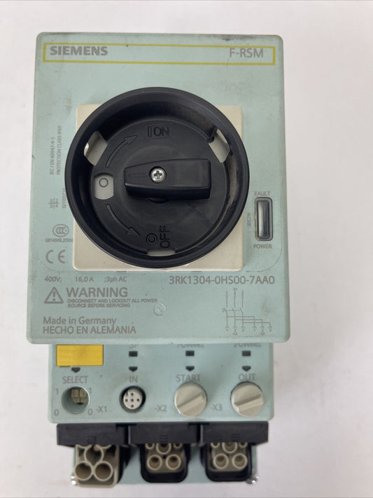 SIEMENS F-RSM 3RK1304-0HS00-7AA0 DISCONNECT MODULE 400VAC 16.0A 3PH