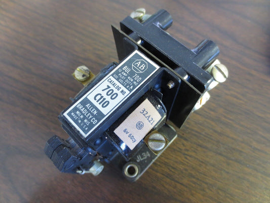 ALLEN-BRADLEY 700-C110A06 AC RELAY - 6V 60Hz, 2-POLES 1N.O./1N.C. - NEW SURPLUS