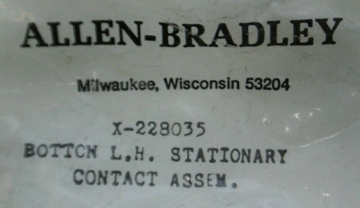 LOT of 3 / ALLEN-BRADLEY X-228035 STATIONARY CONTACT ASSEMBLY / NEW SURPLUS