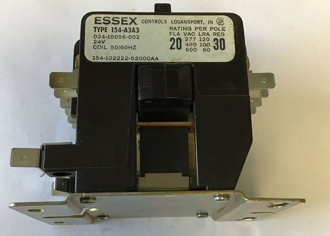 ESSEX CONTACTOR TYPE 154-A3A3 24V 50/60HZ 600VAC