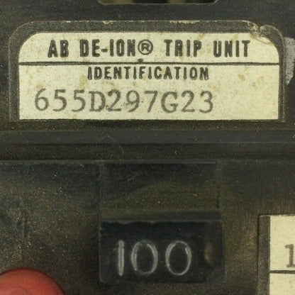 WESTINGHOUSE 655D297G23 TRIP UNIT 100AMP 3POLE