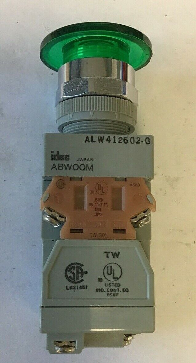 IDEC PUSH BUTTON ALW412602-G 120-600VAC 110-600VDC 10A