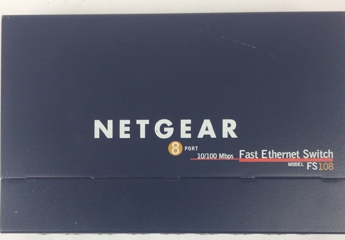 NETGEAR FS108 FAST ETHERNET SWITCH 10/100MBPS 8 PORT 12VDC 1.2A