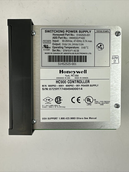 HONEYWELL 900P02-0001 SWITCHING POWER SUPPLY OUTPUT 5/24VDC  2/0.9A INPUT 90-264