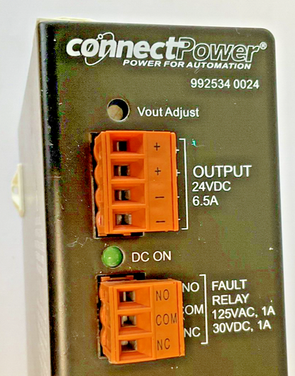 WEIDMULLER 992534 0024 CONNECTPOWER POWER SUPPLY 24VDC 6.5A