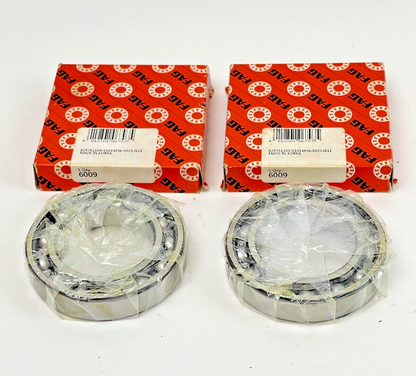 FAG *LOT OF 2* - 6009 - K310-2110.HB - SINGLE ROW DEEP GROOVE BALL BEARING