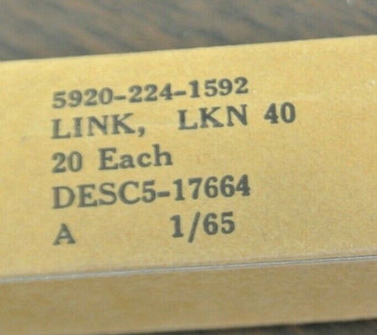 BOX of 20 / BUSS LKN40 SUPER-LAG® RENEWABLE FUSE LINKS / 250V / NEW SURPLUS