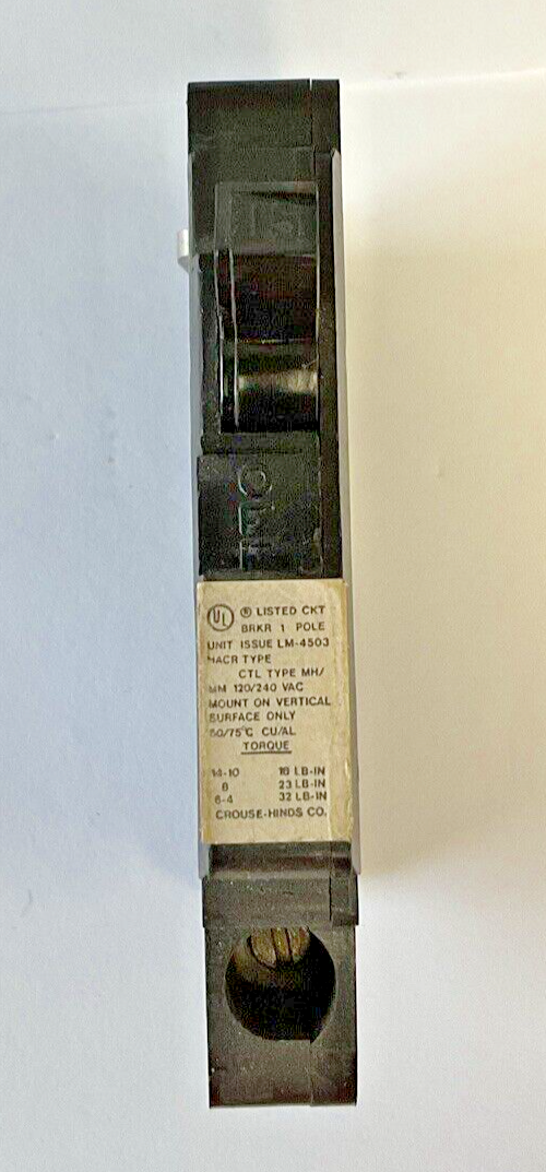 CUTLER HAMMER MH115R CIRCUIT BREAKER 15A 1POLE 120/240VAC*****LOTOF10*****