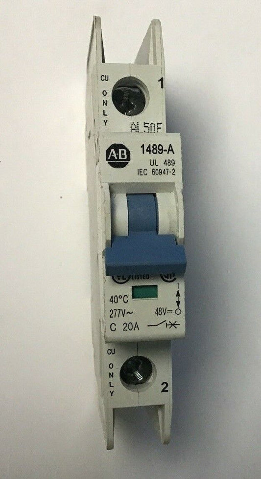 ALLEN BRADLEY 1489-A1C200 SER.A CIRCUIT BREAKER 277VAC 20A ***(LOTOF5)***