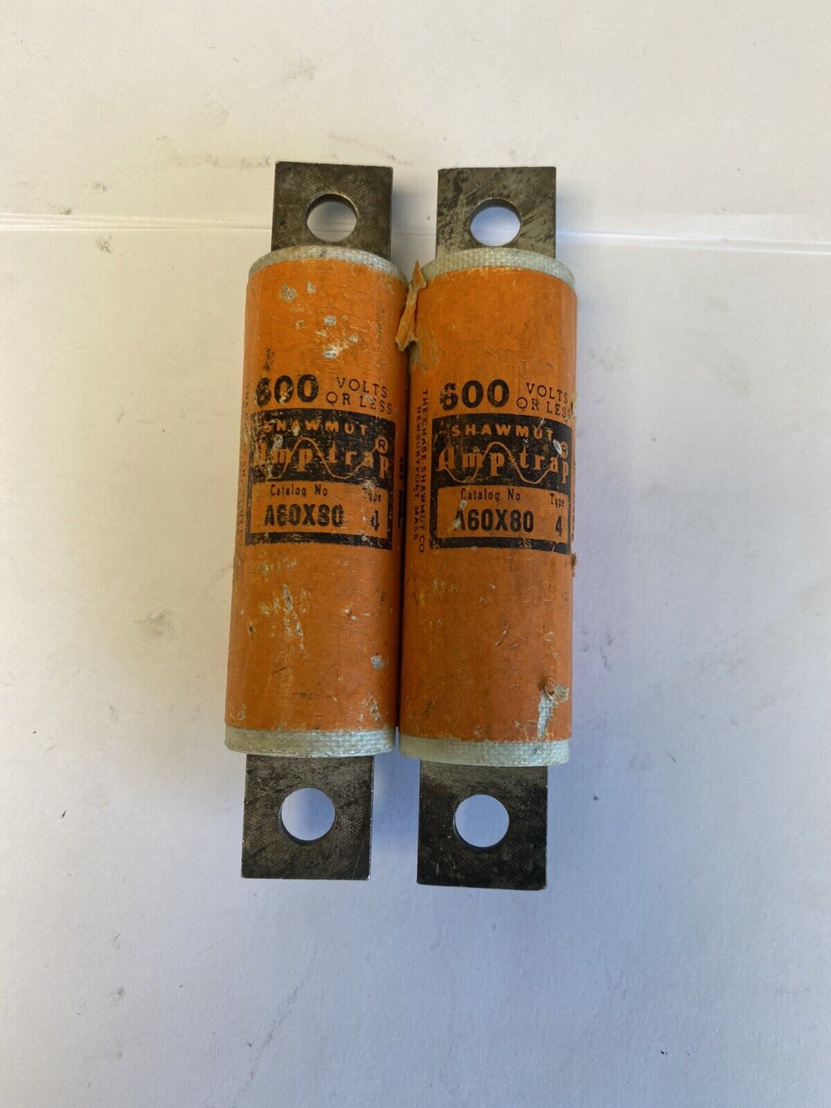 Shawmut Amp-trap A60X80 Type 4 80A 600V Fuse "Lot of 2"