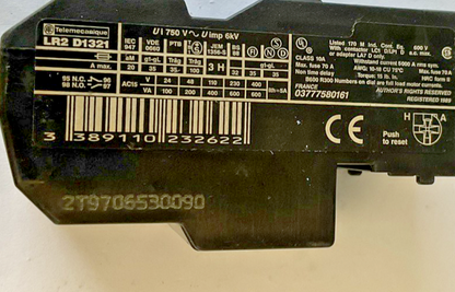 TELEMECANIQUE LR2 D1321 OVERLOAD RELAY 600V