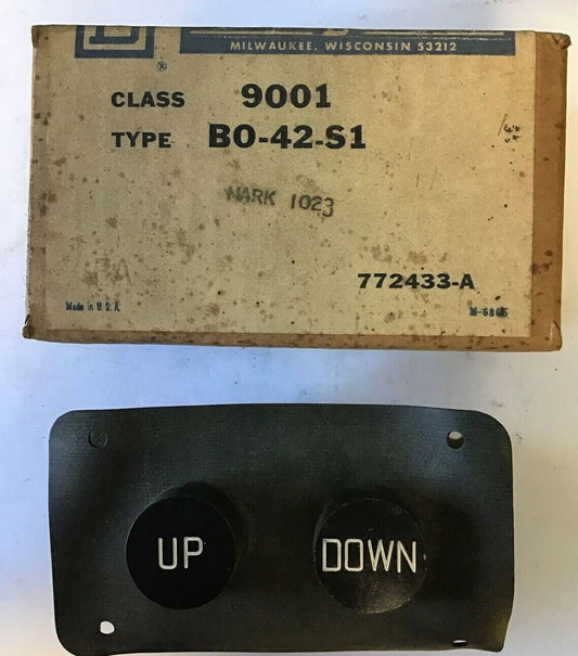 SQUARE D 9001 BO42-S1 PUSH BUTTON UP-DOWN SWITCH