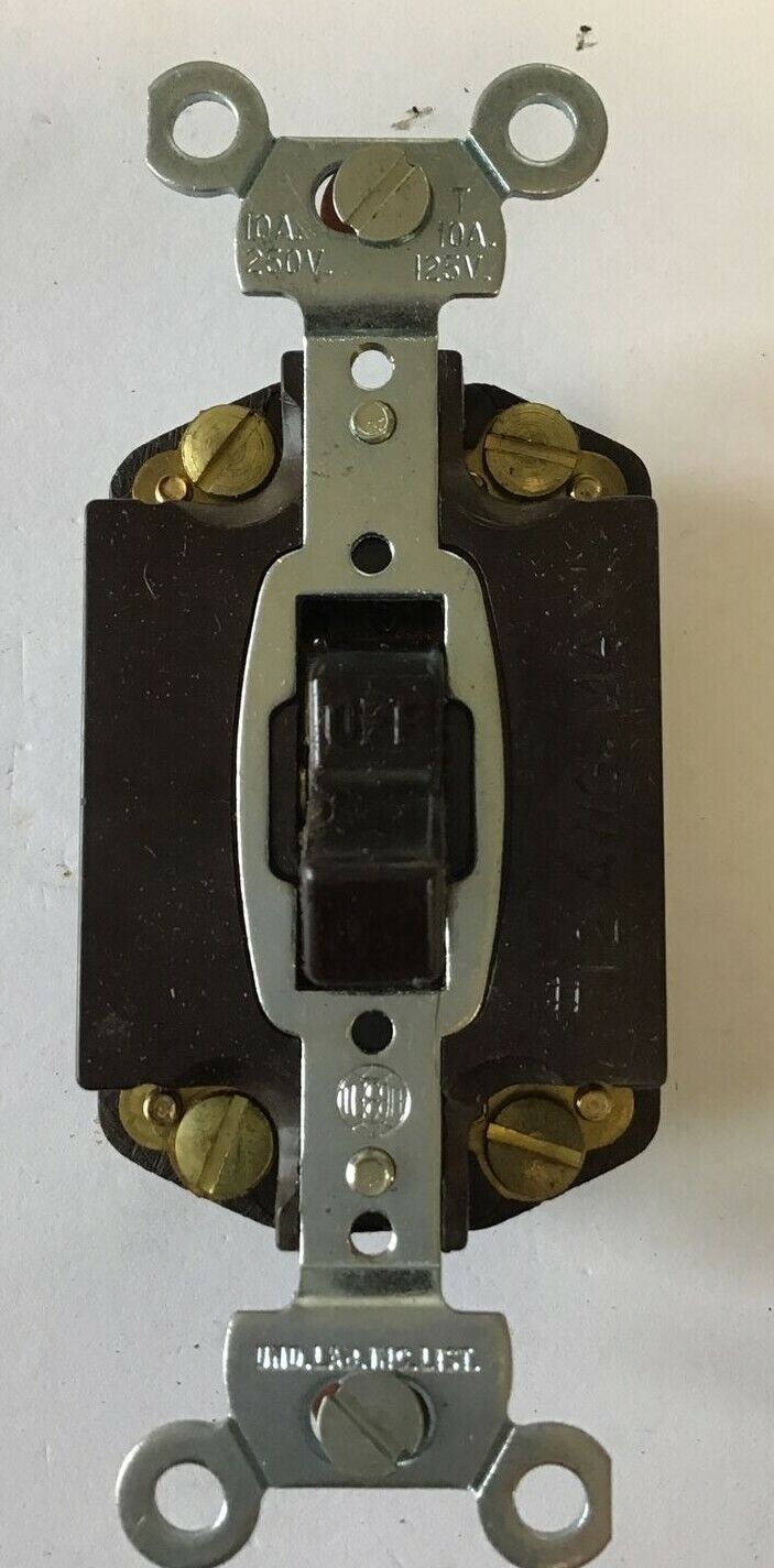 HUBBELL 9802 FLUSH SWITCH 10A 250V 10A 125V.T.