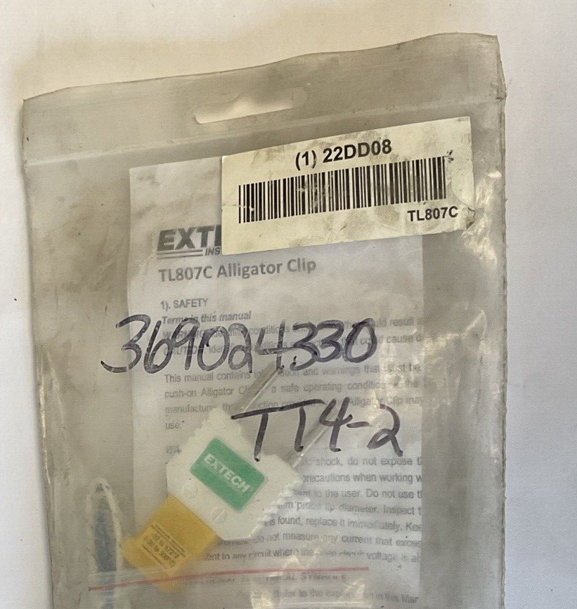 EXTECH TL807C INSULATED ALLIGATOR CLIPS