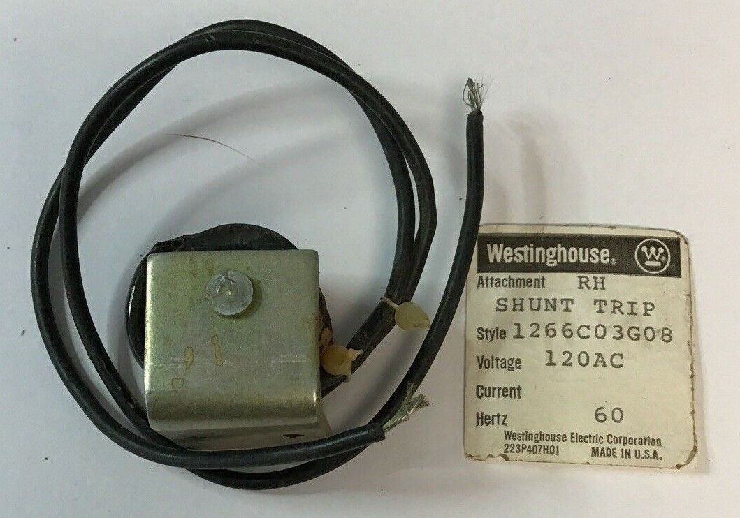 WESTINGHOUSE RH SHUNT TRIP 120VAC 1266C03G08 60HZ