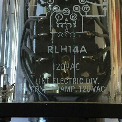 LINE ELECTRIC RLH14A RELAY 120VAC 10A