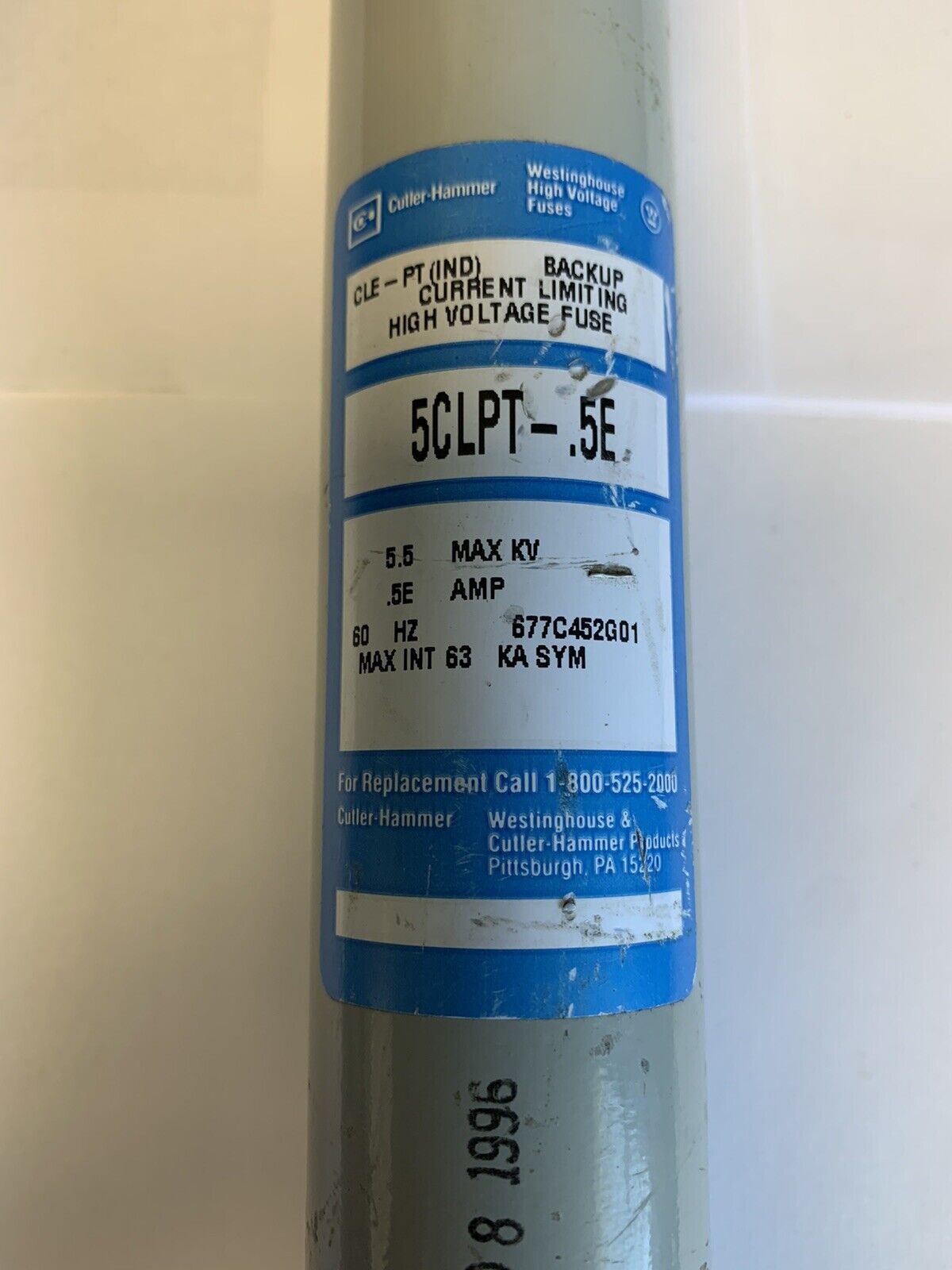 Cutler-Hammer 5CLPT-.5E .5E Amp 5.5kV Fuse