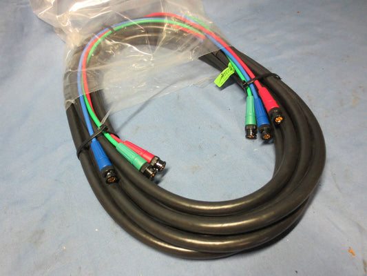 CABLE ASSEMBLY - TECNEC HD 3 BNC-25 BLUE/GREEN/RED ENDS - 75-OHM CANARE 805 NEW