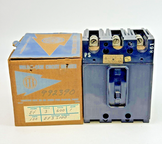 ITE  EF3-S100  CIRCUIT BREAKER  3 POLE 100A 600 VAC