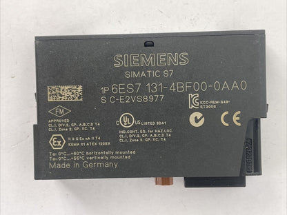 SIEMENS 1P 6ES7 131-4BF00-0AA0 8 DIGITAL INPUT MODULE 24VDC