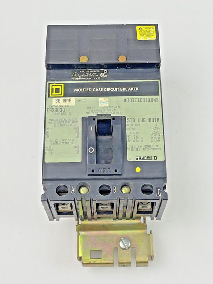 SQUARE D - FA36030 -I LINE BOLT-ON CIRCUIT BREAKER - 30 AMP, 3 POLE, 600 VAC