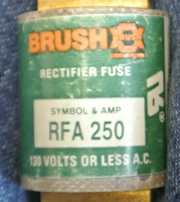 RELIANCE / BRUSH RFA250 RECTIFIER FUSE / 250A / 130V / NEW SURPLUS