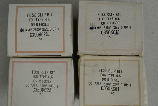 LOT of 4 SETS / CUTLER-HAMMER FUSE CLIP KITS / NEW SURPLUS