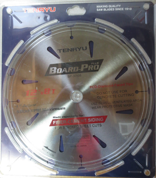 TENRYU BP-80508 BOARD-PRO PLUS CIRCULAR BLADE for FIBER-CEMENT SIDING 12" 8T