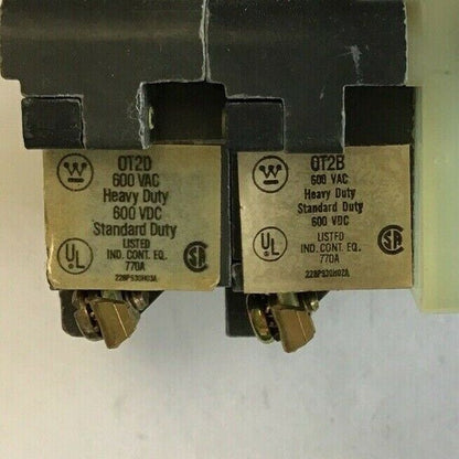 WESTINGHOUSE OT3PA PUSH TO TEST LIGHT 6VAC/DC