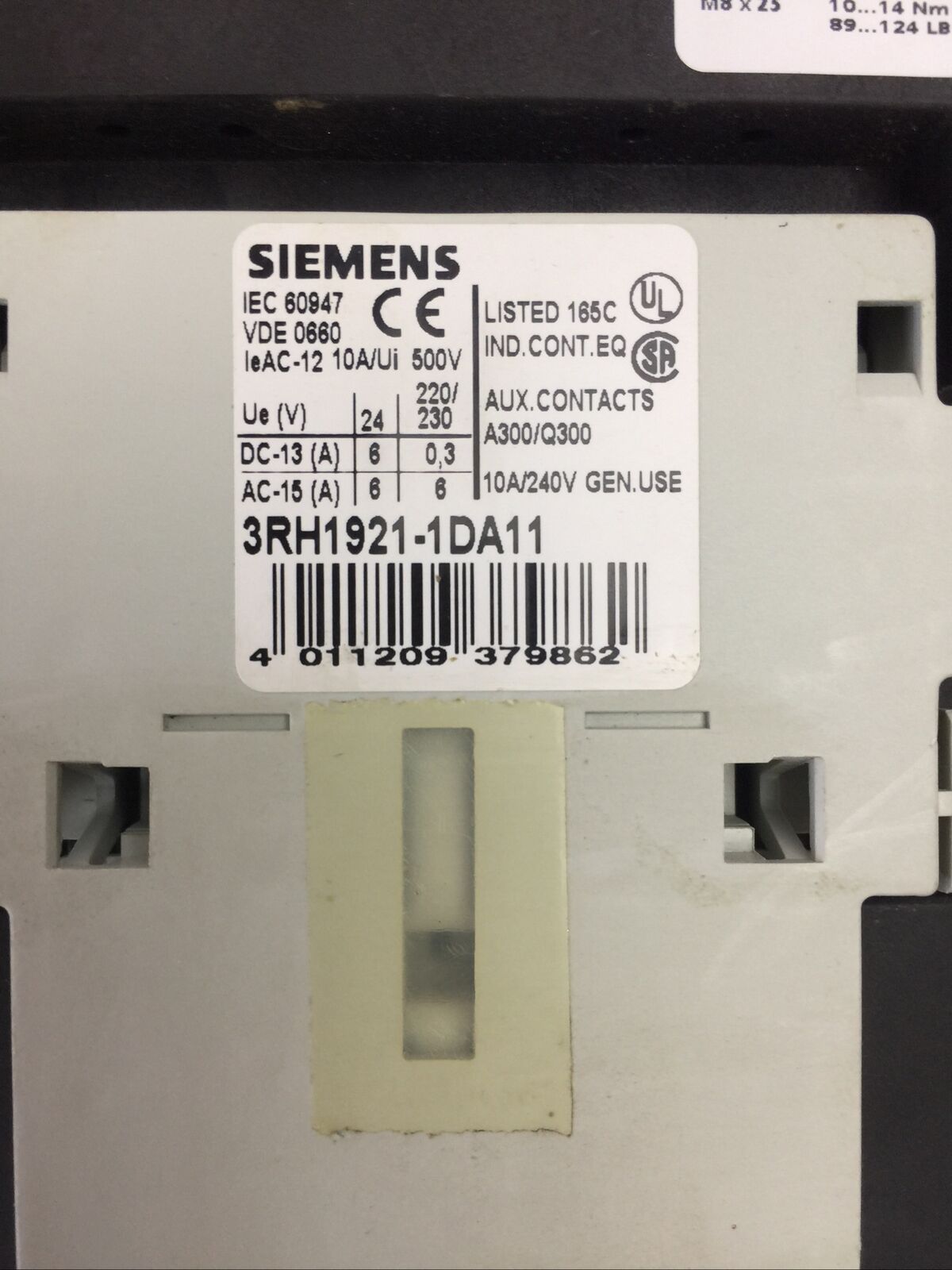 SIEMENS 3RT1054-6AF36 CONTACTOR 140A 600VAC 3PH 125HP COIL 110-127VDC 50/60HZ