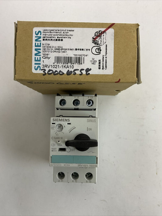 SIEMENS 3RV2021-1KA10 CIRCUIT BREAKER 9-12,5A