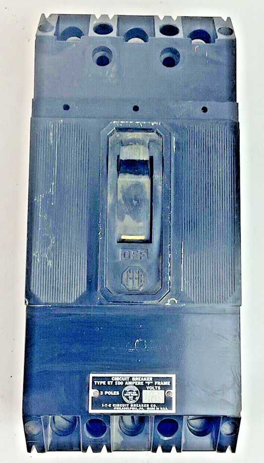 ITE ET-100 AMPHERES CIRCUIT BREAKER 30A F FRAME 250VAC 3POLE