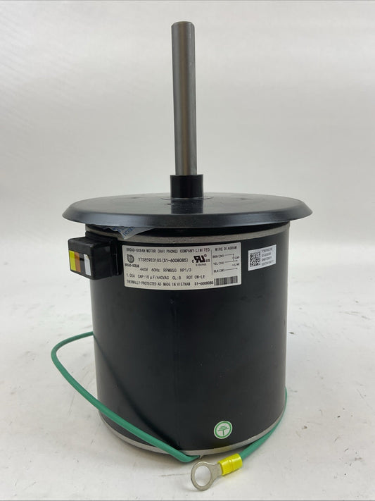 BROAD-OCEAN MOTOR Y7S859E018S (S1-6008085) CONDENSER FAN MOTOR 460V 1/3HP 850RPM