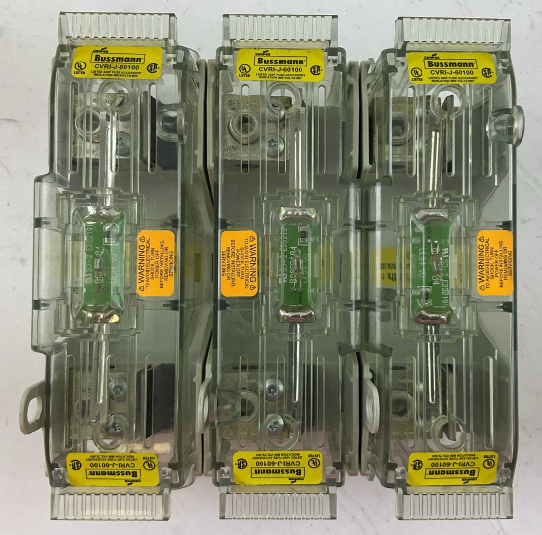 BUSSMANN JM60100-3CR FUSE HOLDER 600V 100A CVRI-J-60100 FUSE COVER