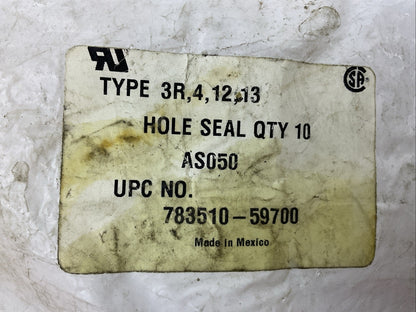HOFFMAN TYPE 3R, 4, 12, 13 AS050 783510-59700 HOLE SEAL  59700 1/2" (BAG OF 10)