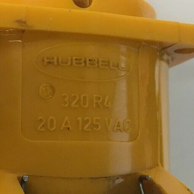 HUBBELL 320R4 PIN&SLEEVE RECEPTACLE 20A 125VAC
