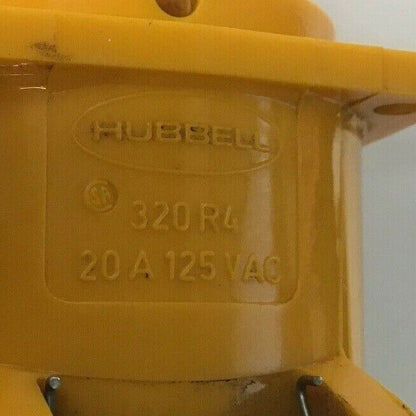 HUBBELL 320R4 PIN&SLEEVE RECEPTACLE 20A 125VAC