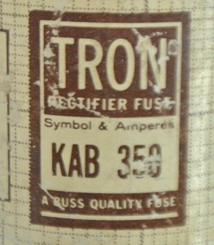 BUSSMANN / TRON KAB350 SEMICONDUCTOR FUSE / 350A / 250V / NEW SURPLUS