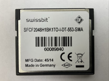 NORDSON SWISSBIT SFCF2048H1BK1TO-I-DT-553-SMA 2GB COMPACT FLASH CARD