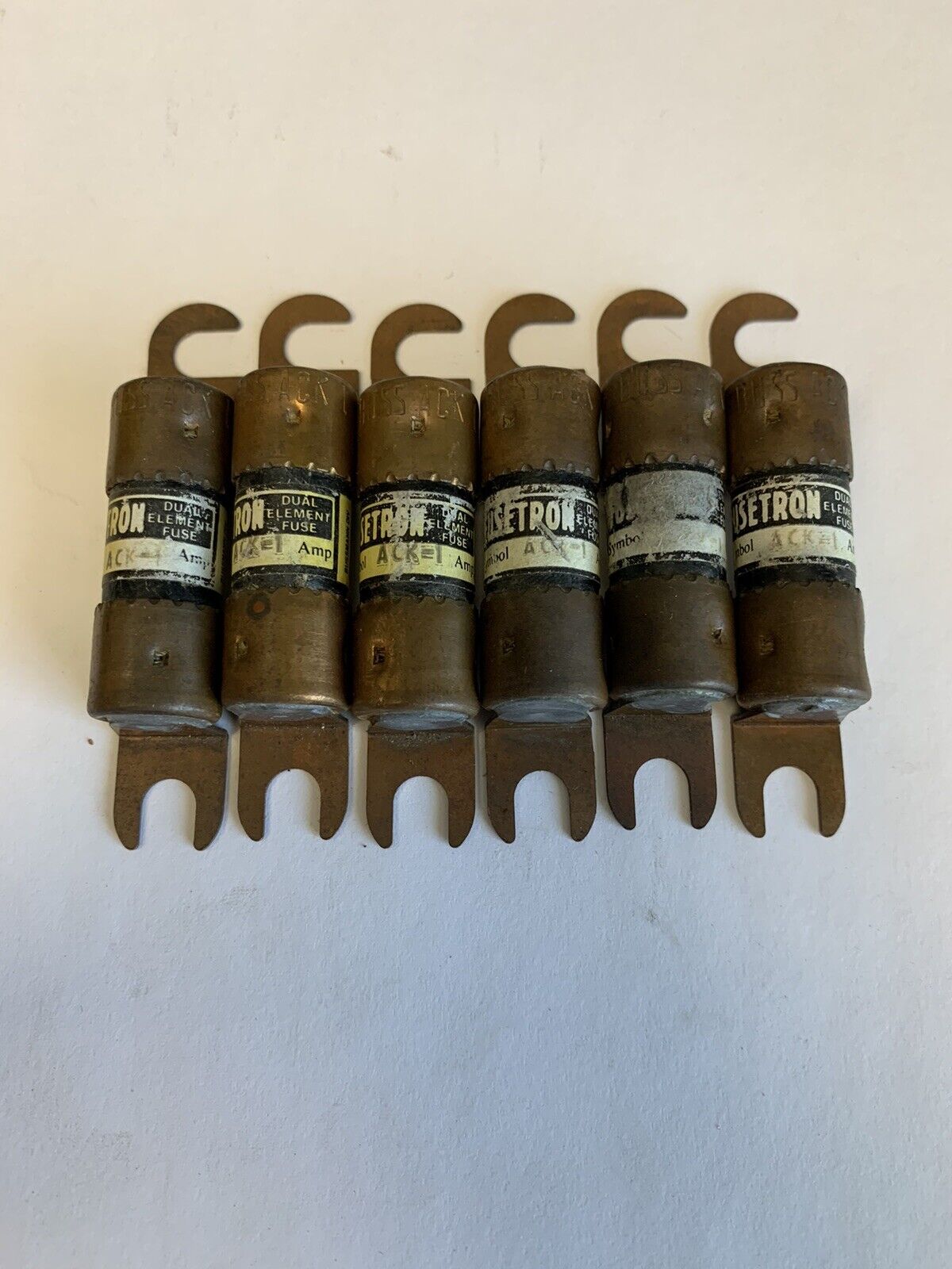 Bussmann Fusetron ACK1 1A Fuse "Lot of 6"