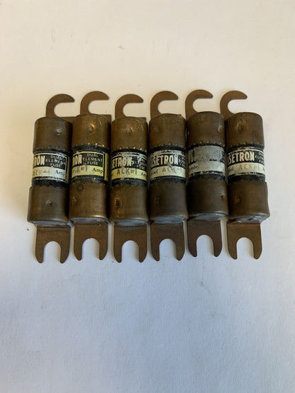 Bussmann Fusetron ACK1 1A Fuse "Lot of 6"