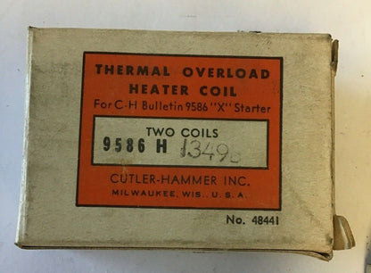 CUTLER HAMMER  9586H1349B THERMAL OVERLOAD HEATER COIL***LOTOF5***